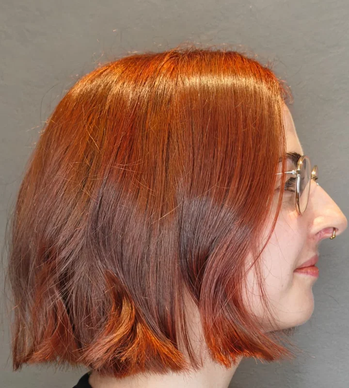Copper Bob by Andrea at Renasanz Salon